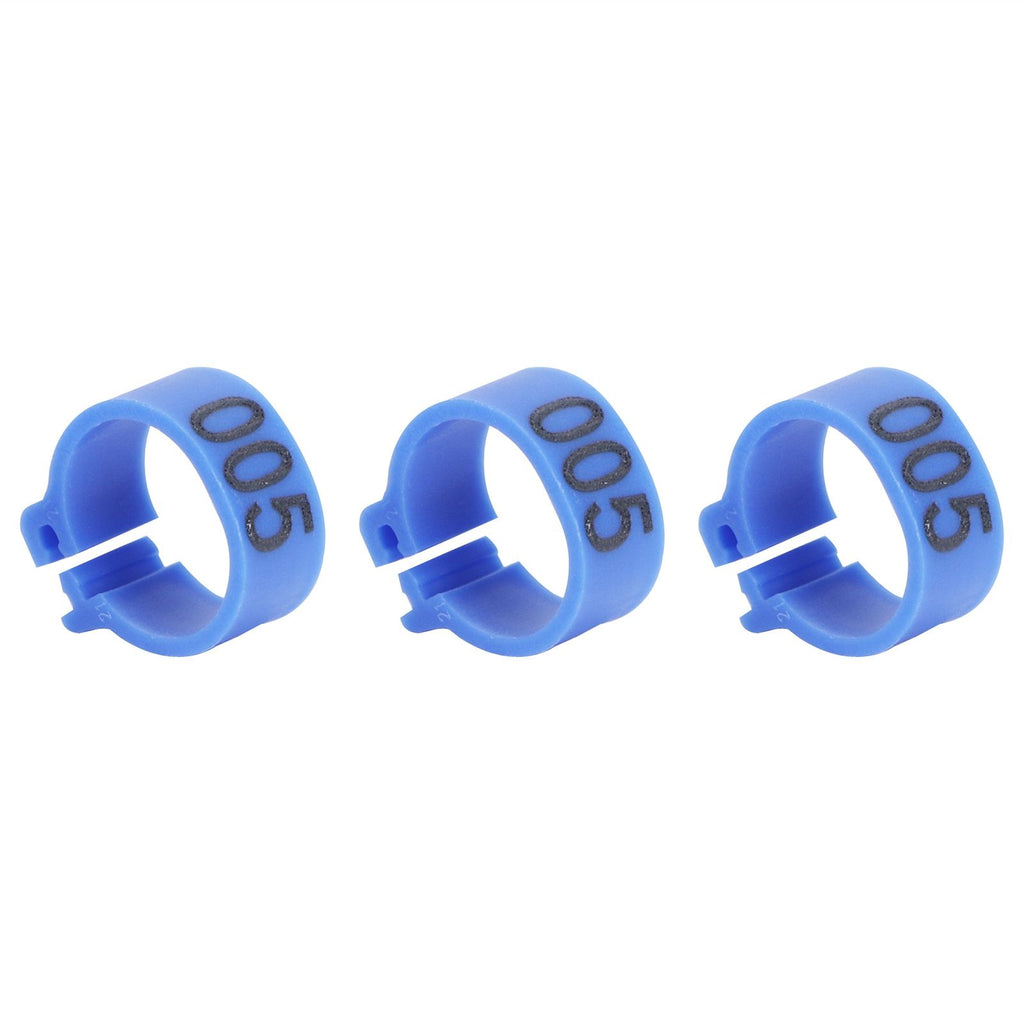 100Pcs Bird Foot Rings Bands 10mm 001-100 Numbered Pigeons Identify Clip Poultry SupplyBlue
