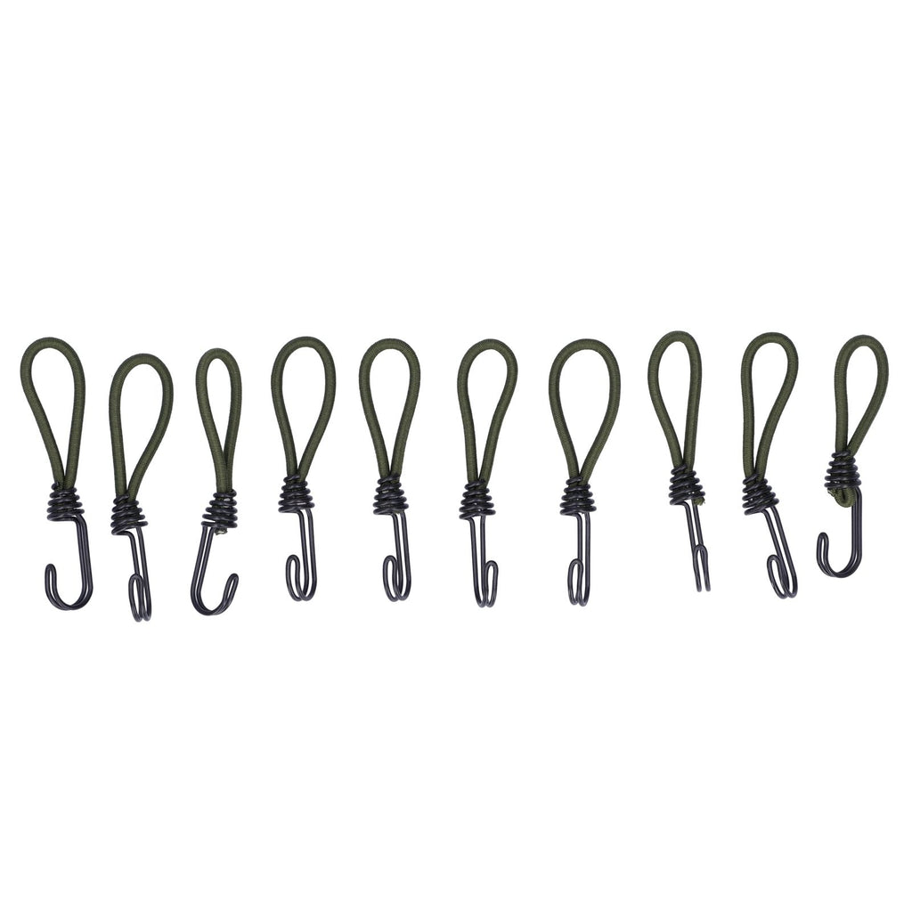 10pcs Tent Elastic Rope with Hook Camping Tent Fixation Elastic Rope Accessories