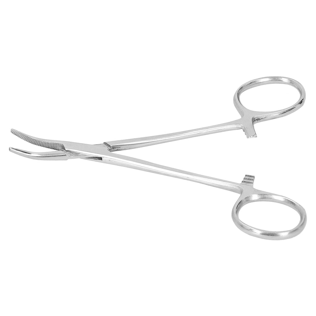 12.5cm Curved Hemostatic Forceps Stainless Steel Hair Tweezers Pliers Livestock Accessory