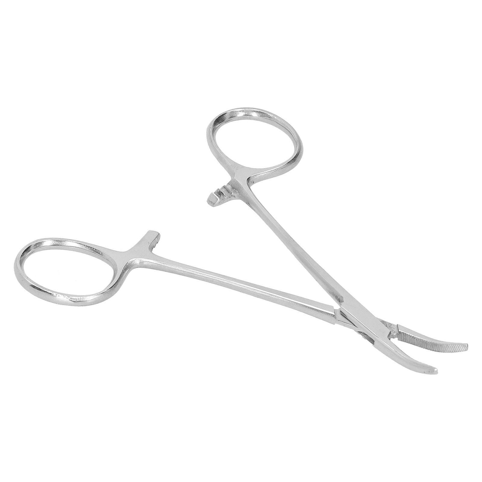 12.5cm Curved Hemostatic Forceps Stainless Steel Hair Tweezers Pliers Livestock Accessory