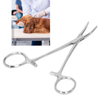 12.5cm Curved Hemostatic Forceps Stainless Steel Hair Tweezers Pliers Livestock Accessory
