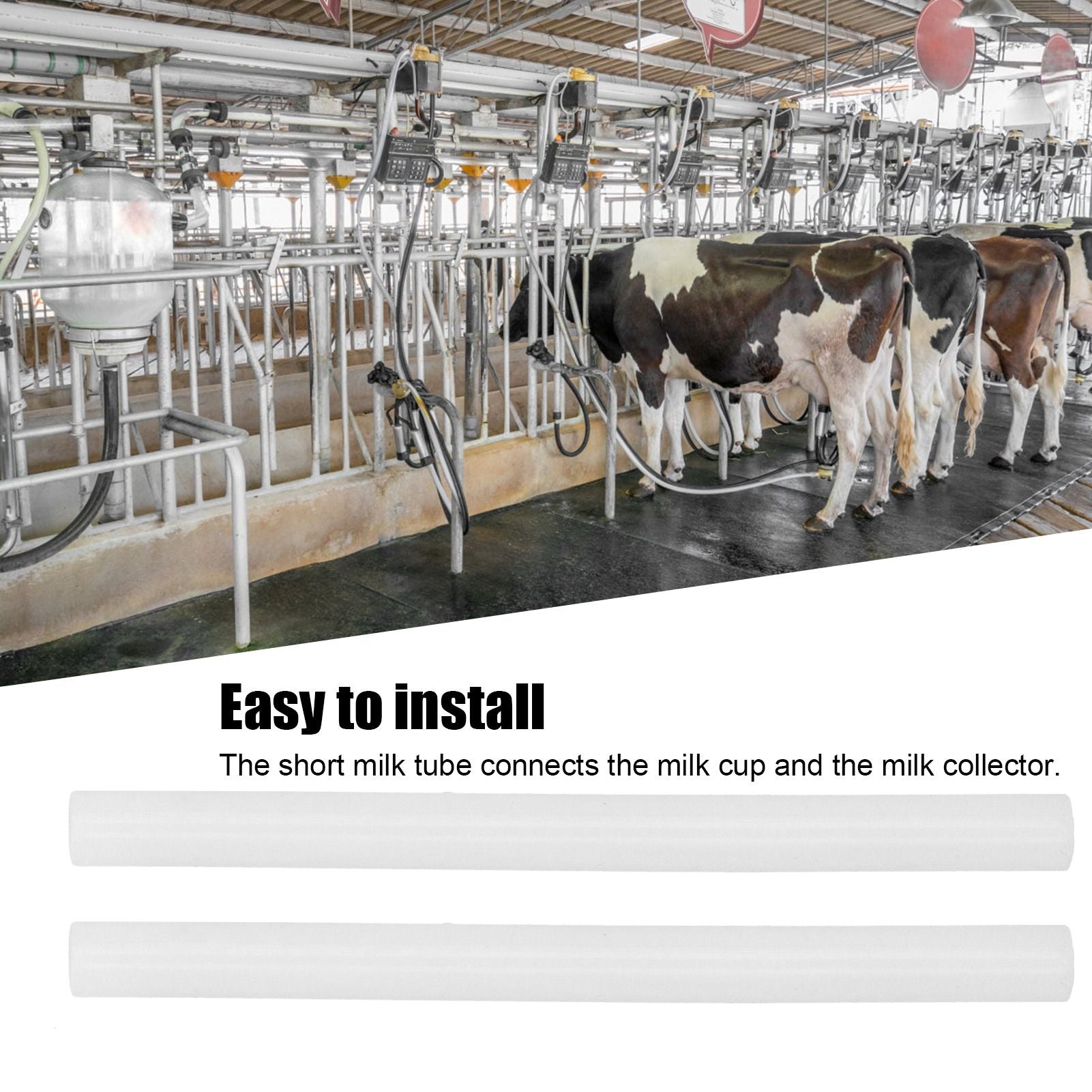 2PCS Milking Machine Accessories Milking Machine Silicone Milker Short Tube Replacement