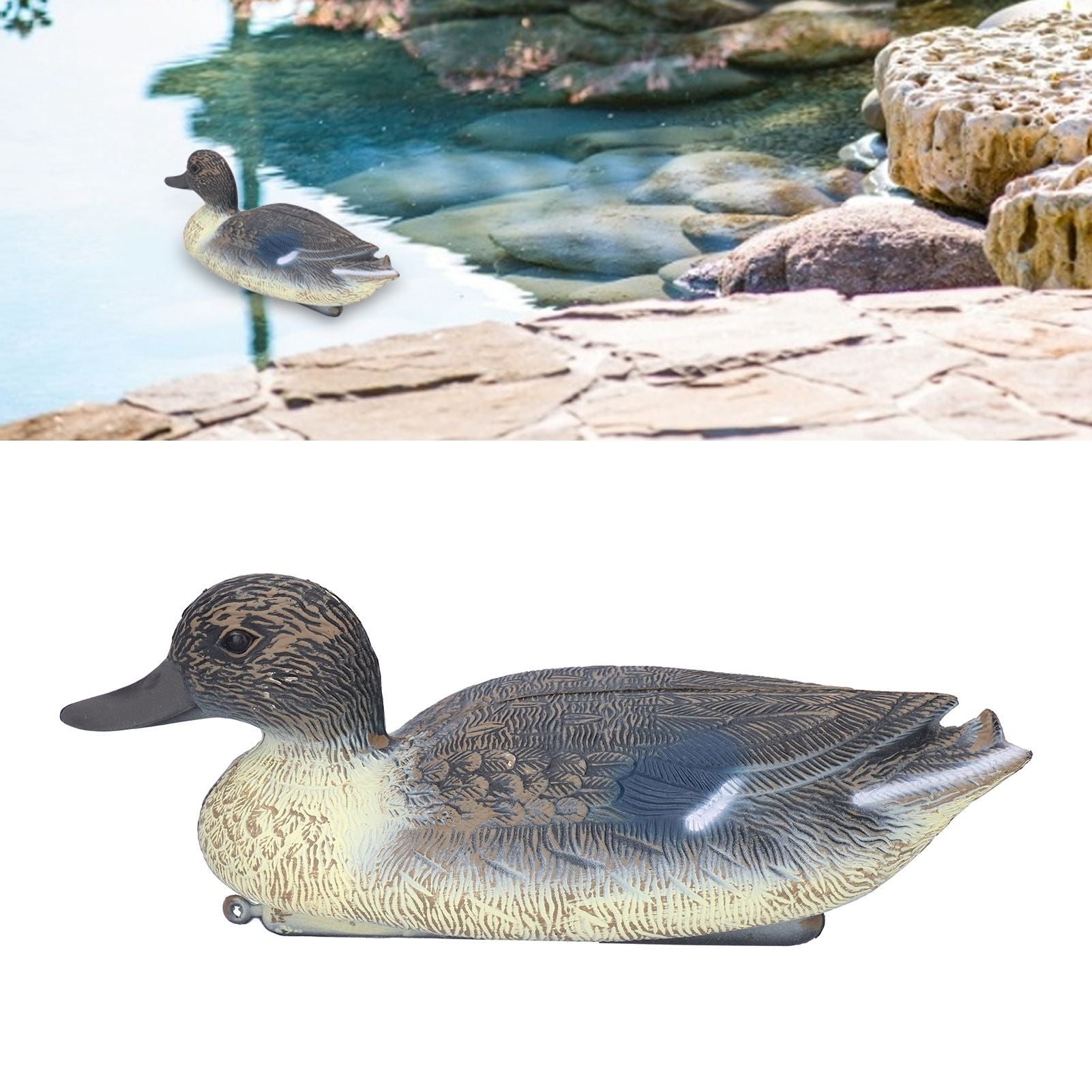 Plastic Simulation Duck Lifelike Duck Decoration Hunting Decoy for Garden 34.5 x 13cm