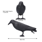 Simulation Plastic Crow Statue Hunting Bait Decoys Tool for Outdoor Garden Decoration