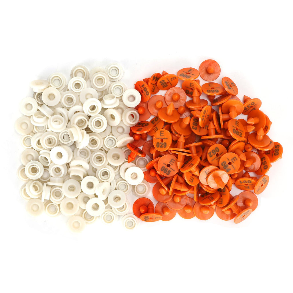 100 Sets Rabbits Ear Tag Numbered Ear Marker Animal Identification Tag Label Farm Supplies