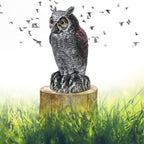 Fake Simulation Owl Statue Decoration Outdoor Garden Plastic Repeller Hunting Decoy1020‑1