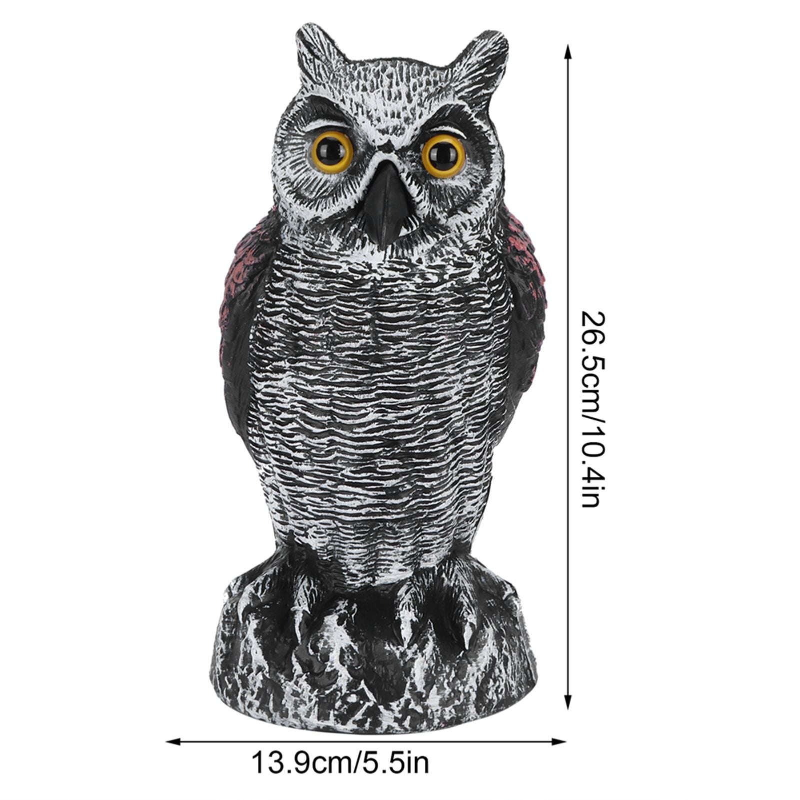 Fake Simulation Owl Statue Decoration Outdoor Garden Plastic Repeller Hunting Decoy1020‑1