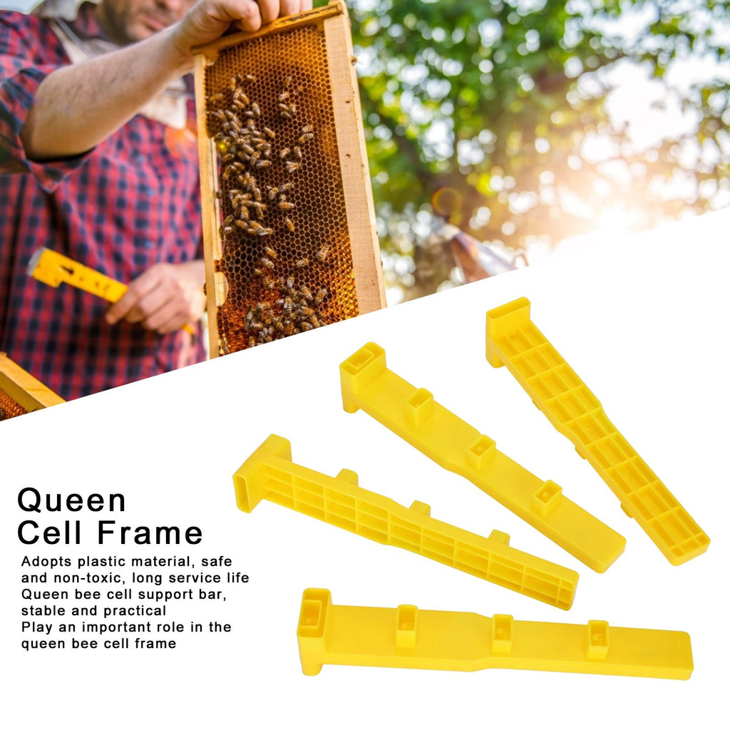 4Pcs Queen Bee Cell Holder Frame Bar Rearing Breeding System Beekeeping Equipment