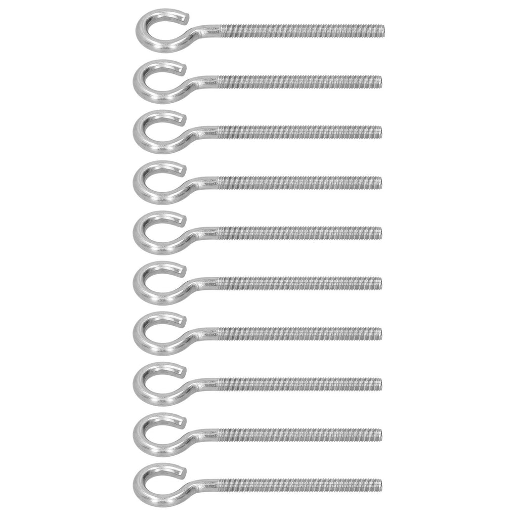 10Pcs M6 Ring Bolt 304 Stainless Steel Sunshade Net Thread Ring Screw Hook Greenhouse Supplies
