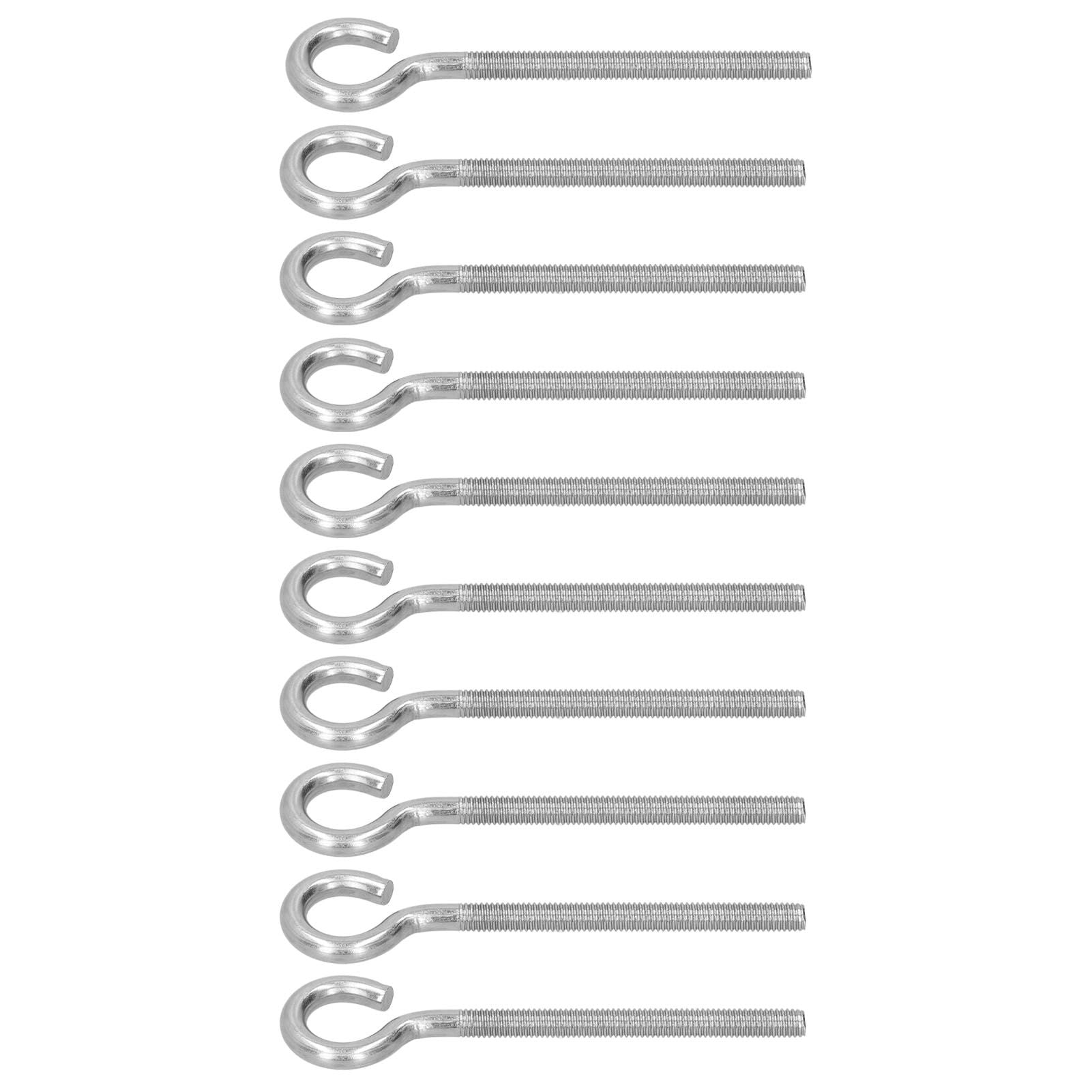 10Pcs M6 Ring Bolt 304 Stainless Steel Sunshade Net Thread Ring Screw Hook Greenhouse Supplies