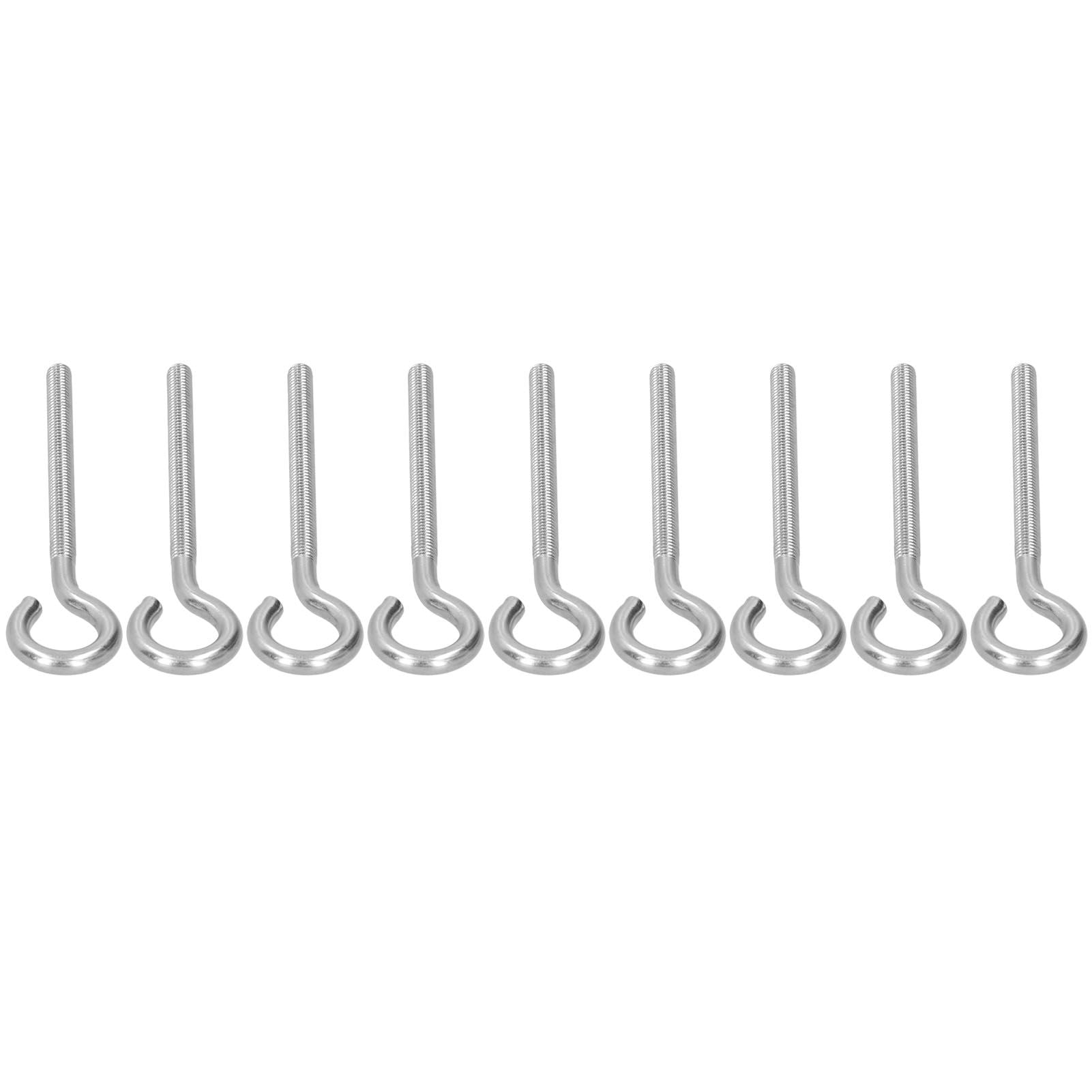 10Pcs M6 Ring Bolt 304 Stainless Steel Sunshade Net Thread Ring Screw Hook Greenhouse Supplies
