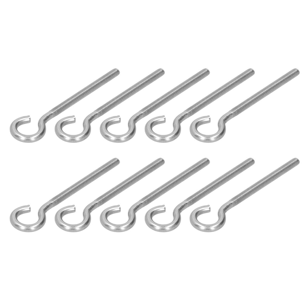 10Pcs M6 Ring Bolt 304 Stainless Steel Sunshade Net Thread Ring Screw Hook Greenhouse Supplies