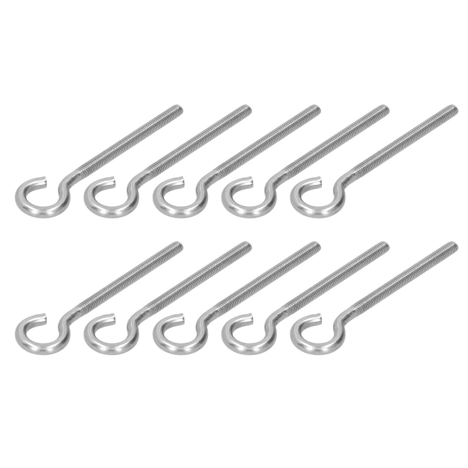 10Pcs M6 Ring Bolt 304 Stainless Steel Sunshade Net Thread Ring Screw Hook Greenhouse Supplies