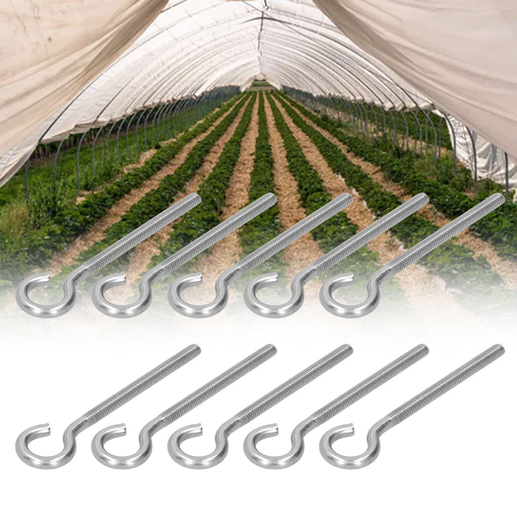 10Pcs M6 Ring Bolt 304 Stainless Steel Sunshade Net Thread Ring Screw Hook Greenhouse Supplies