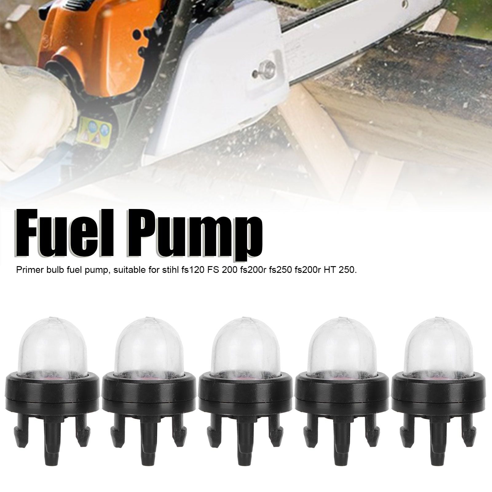 5pcs Primer Bulb Fuel Pump Replacement Fit for Stihl fs120 FS 200 fs200r fs250 fs200r HT 250