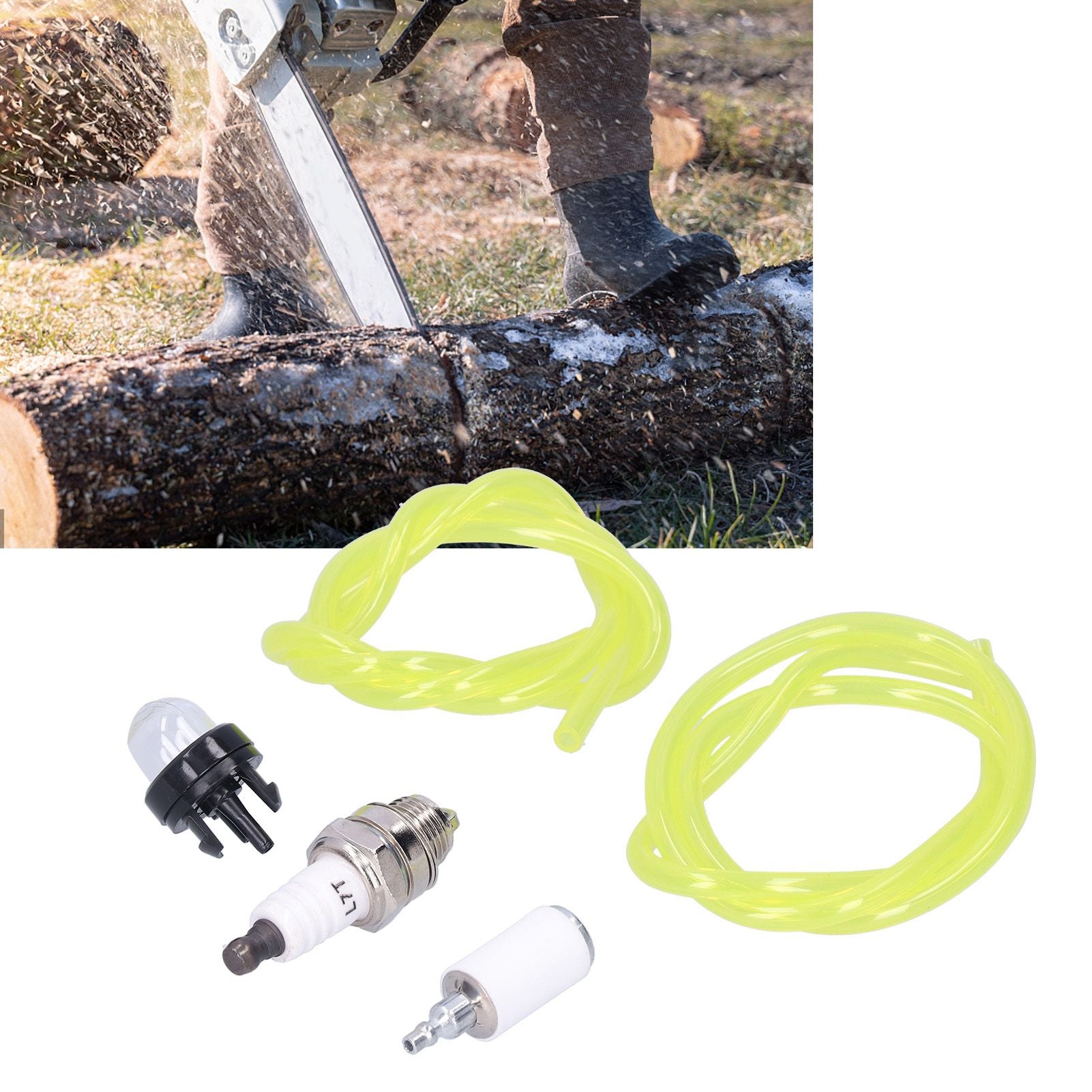 Fuel Filter Fuel Line Sparking Plug Primer Bulb Fit for Husqvarna P3314 P4018 PP341 530095646
