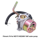 Carburetor Carb Replacement Aluminum Fit for MZ175 MZ2600 166F Motor Water Pump