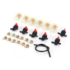 Gas Tank Shut Off Valve Clamp Fuel Filter Fuel Line Kit Lawn Mower Brush Cutter Accessory
