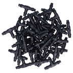 100PCS Tee Connector 4/7 Hose Connector Garden Irrigation Fittings for Micro Sprinkler Irrigation