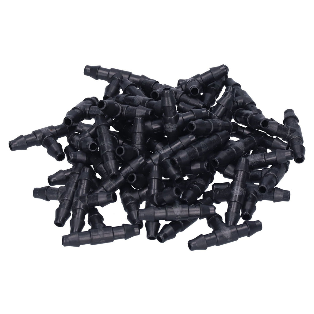 100PCS Tee Connector 4/7 Hose Connector Garden Irrigation Fittings for Micro Sprinkler Irrigation