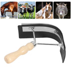 Horse Sweat Scraper with Wood Handle Non Slip Horse Cleaning Grooming Tool Farm Supplies