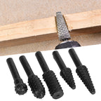 5PCs set Wood Carving File Rasp Woodworking Special Shaped Rotating Embossed Grinding Head