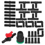 34Pcs/Set Drip Irrigation Kit G1/2 Faucet Adapter Tee Connector Spray Watering Supplies