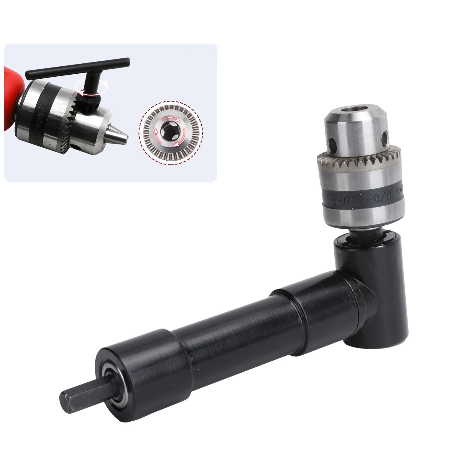90 Degree Right Angle Drill Attachment Adapter Extension Drilling Tool Electric Drill Parts