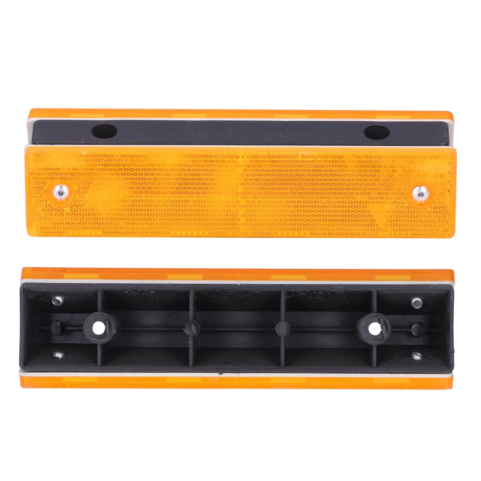 2PCS Rectangle Reflective Sign Road Stud Marker for Highway Traffic Warning Facilities(YellowYellow )