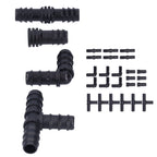 24Pcs/Set Drip Irrigation Fitting Kit 1/2 Tubing Barbed Connectors for Garden Greenhouse