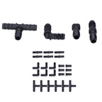 24Pcs/Set Drip Irrigation Fitting Kit 1/2 Tubing Barbed Connectors for Garden Greenhouse