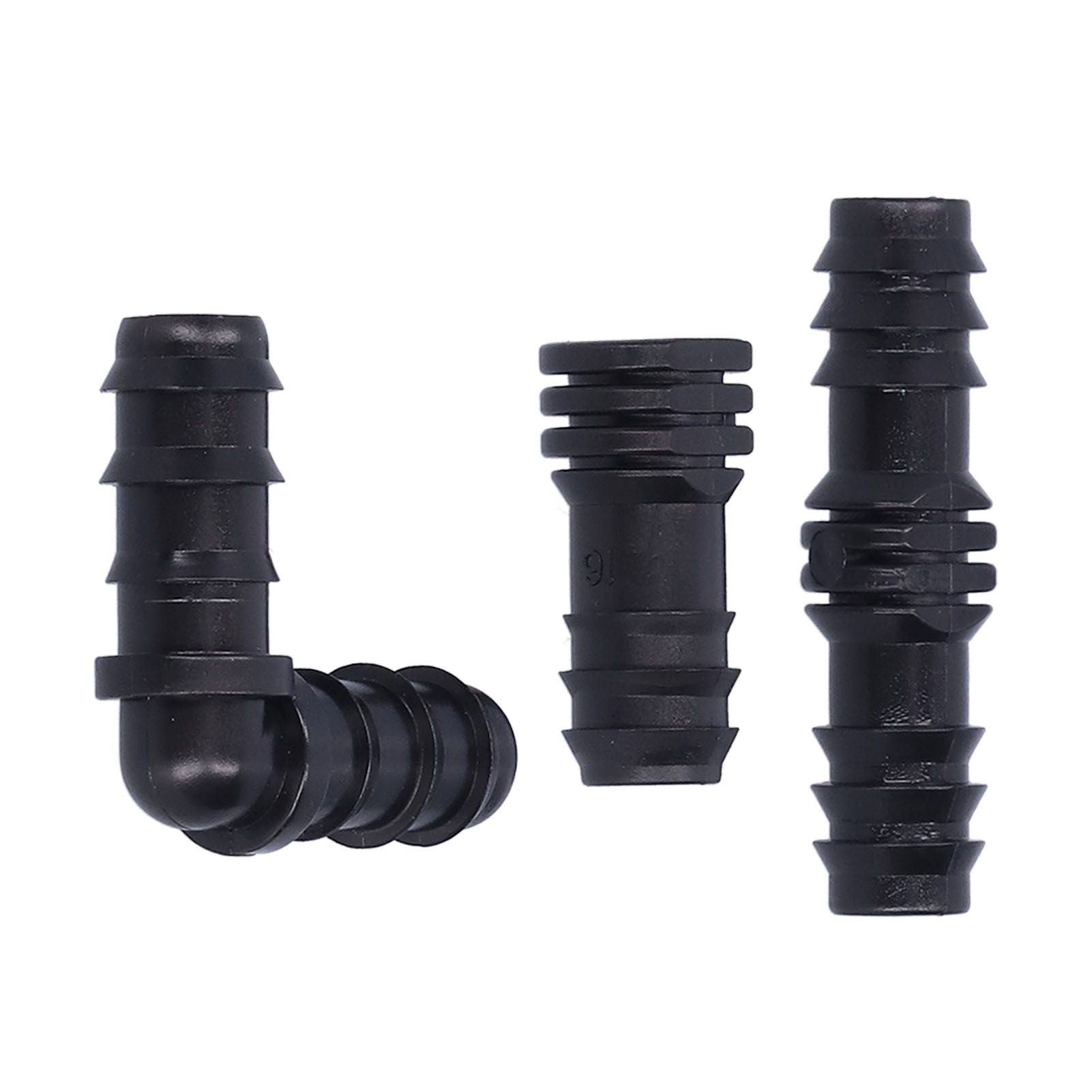 24Pcs/Set Drip Irrigation Fitting Kit 1/2 Tubing Barbed Connectors for Garden Greenhouse