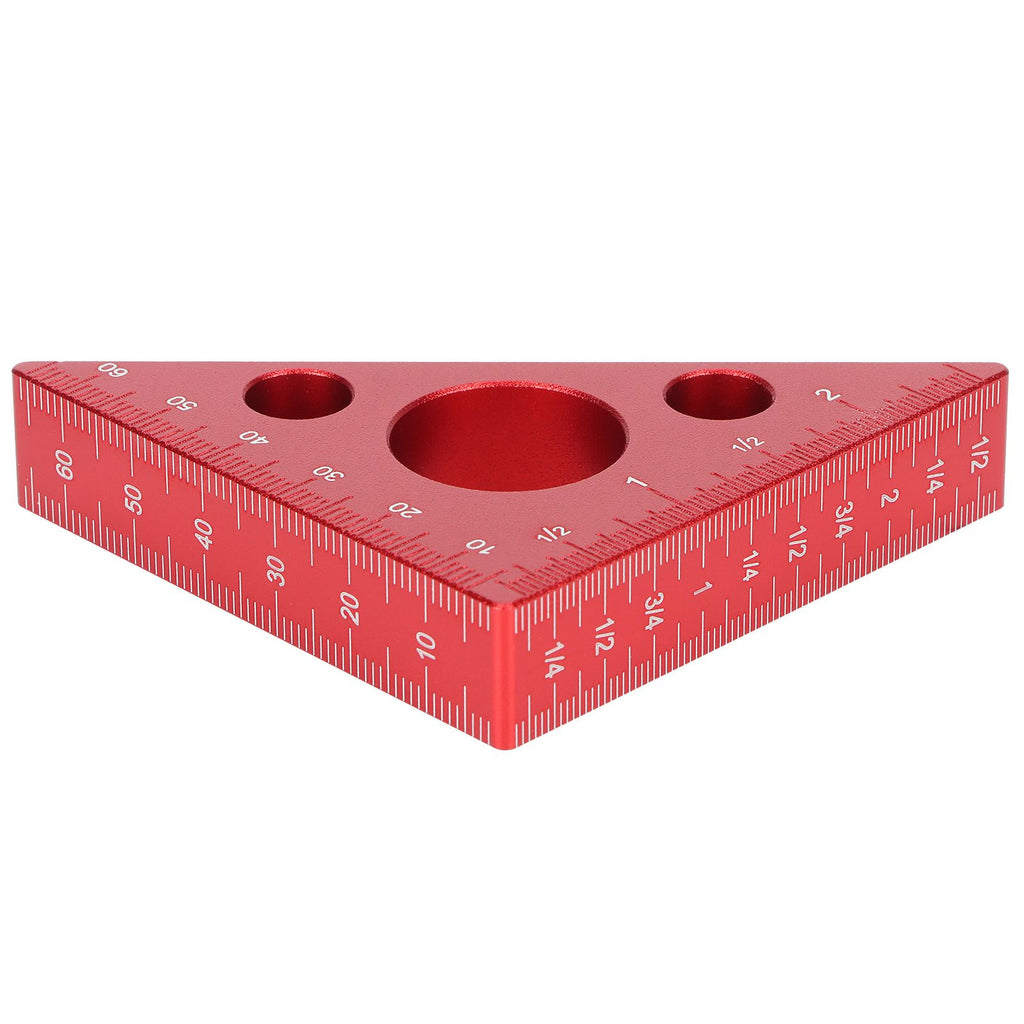 Aluminum Alloy Triangular Ruler Thicken Height Ruler DIY Woodworking Measuring Tool