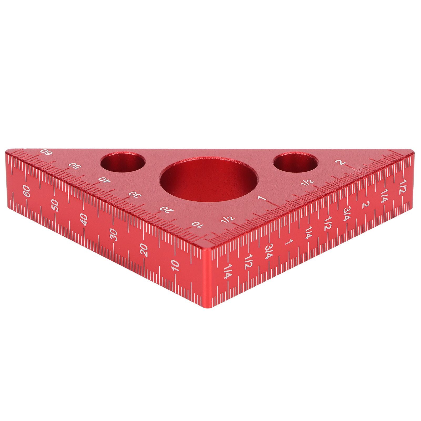 Aluminum Alloy Triangular Ruler Thicken Height Ruler DIY Woodworking Measuring Tool