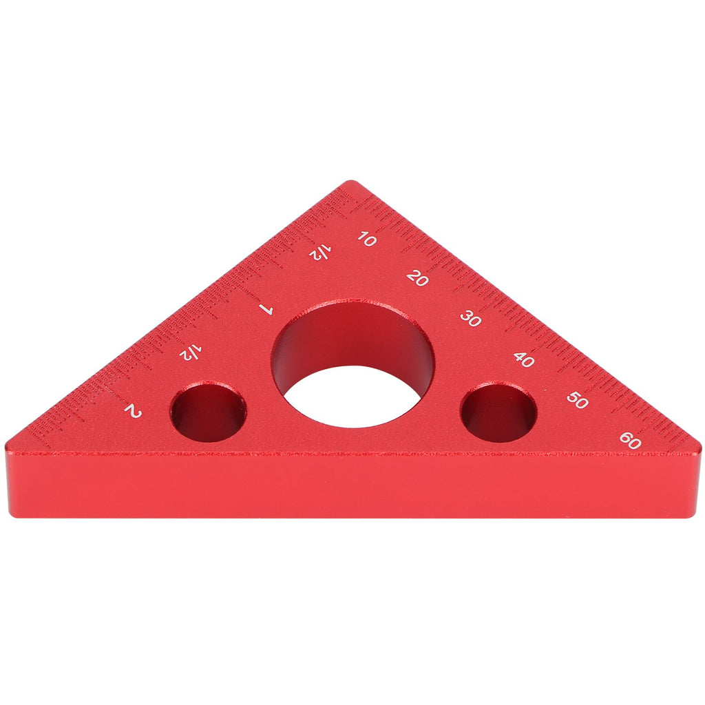 Aluminum Alloy Triangular Ruler Thicken Height Ruler DIY Woodworking Measuring Tool