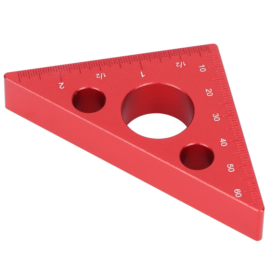 Aluminum Alloy Triangular Ruler Thicken Height Ruler DIY Woodworking Measuring Tool