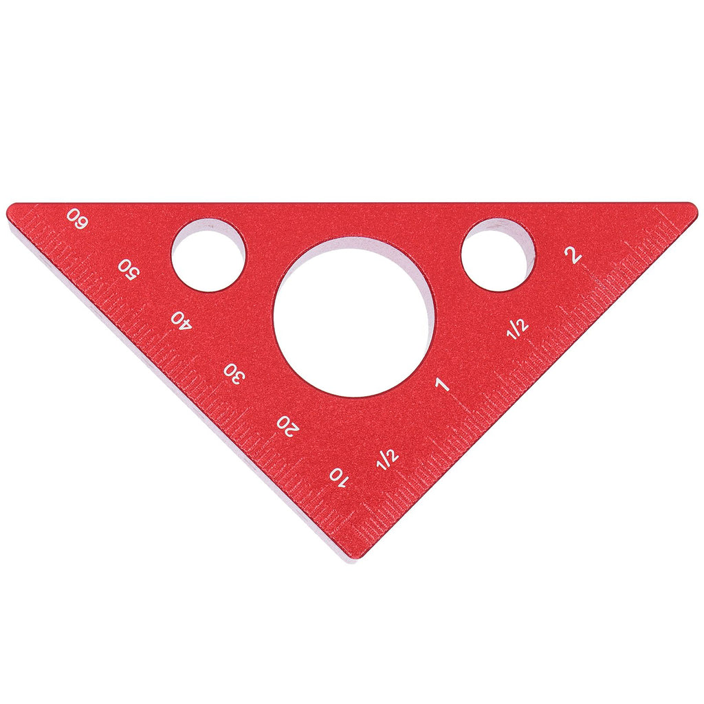 Aluminum Alloy Triangular Ruler Thicken Height Ruler DIY Woodworking Measuring Tool