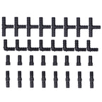 32Pcs/Set Drip Irrigation Tees Connectors Kit 1/2 Tubing Set Garden Greenhouse Sprinkler System