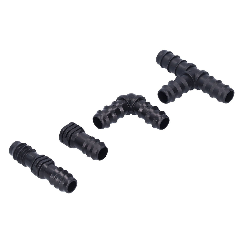 32Pcs/Set Drip Irrigation Tees Connectors Kit 1/2 Tubing Set Garden Greenhouse Sprinkler System