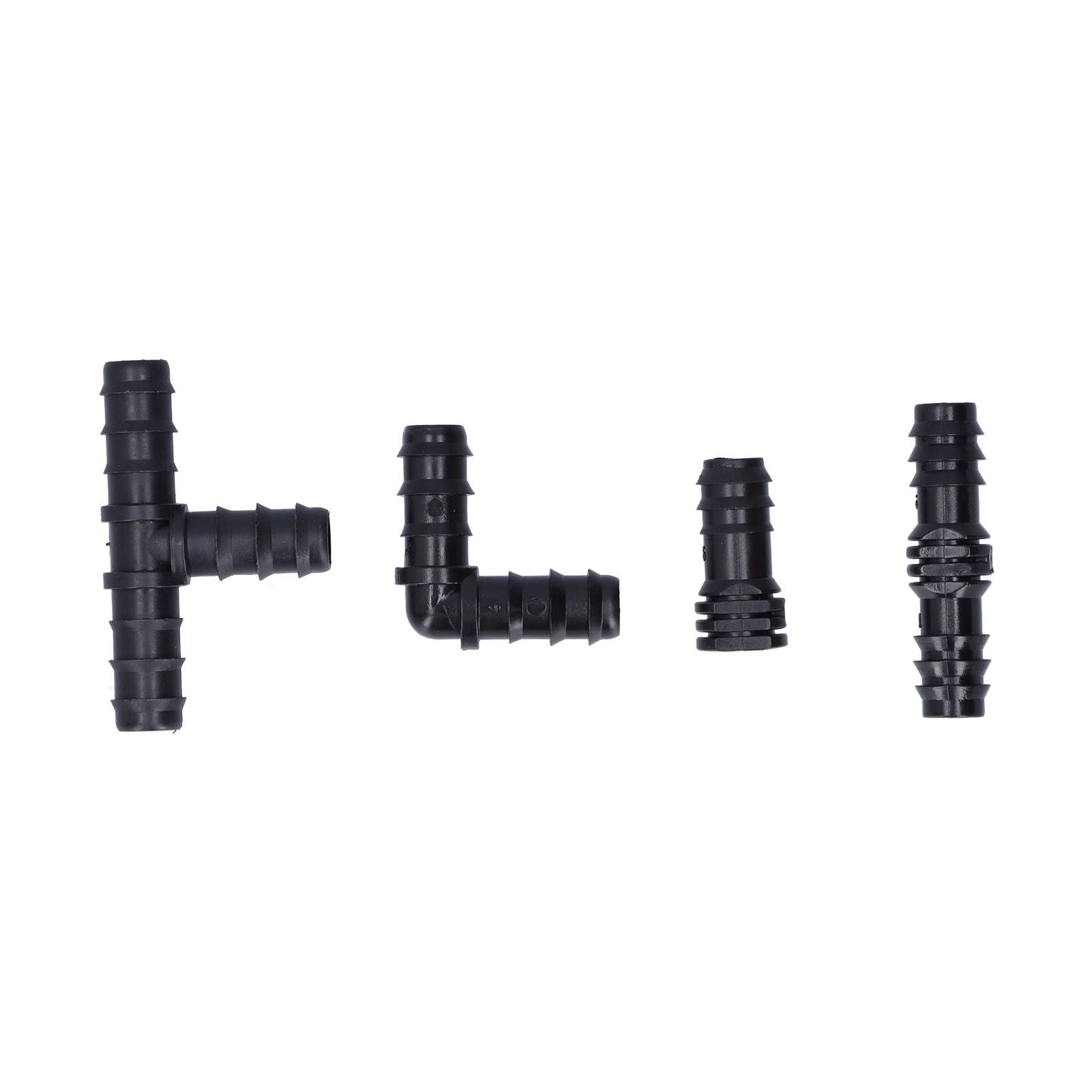 32Pcs/Set Drip Irrigation Tees Connectors Kit 1/2 Tubing Set Garden Greenhouse Sprinkler System