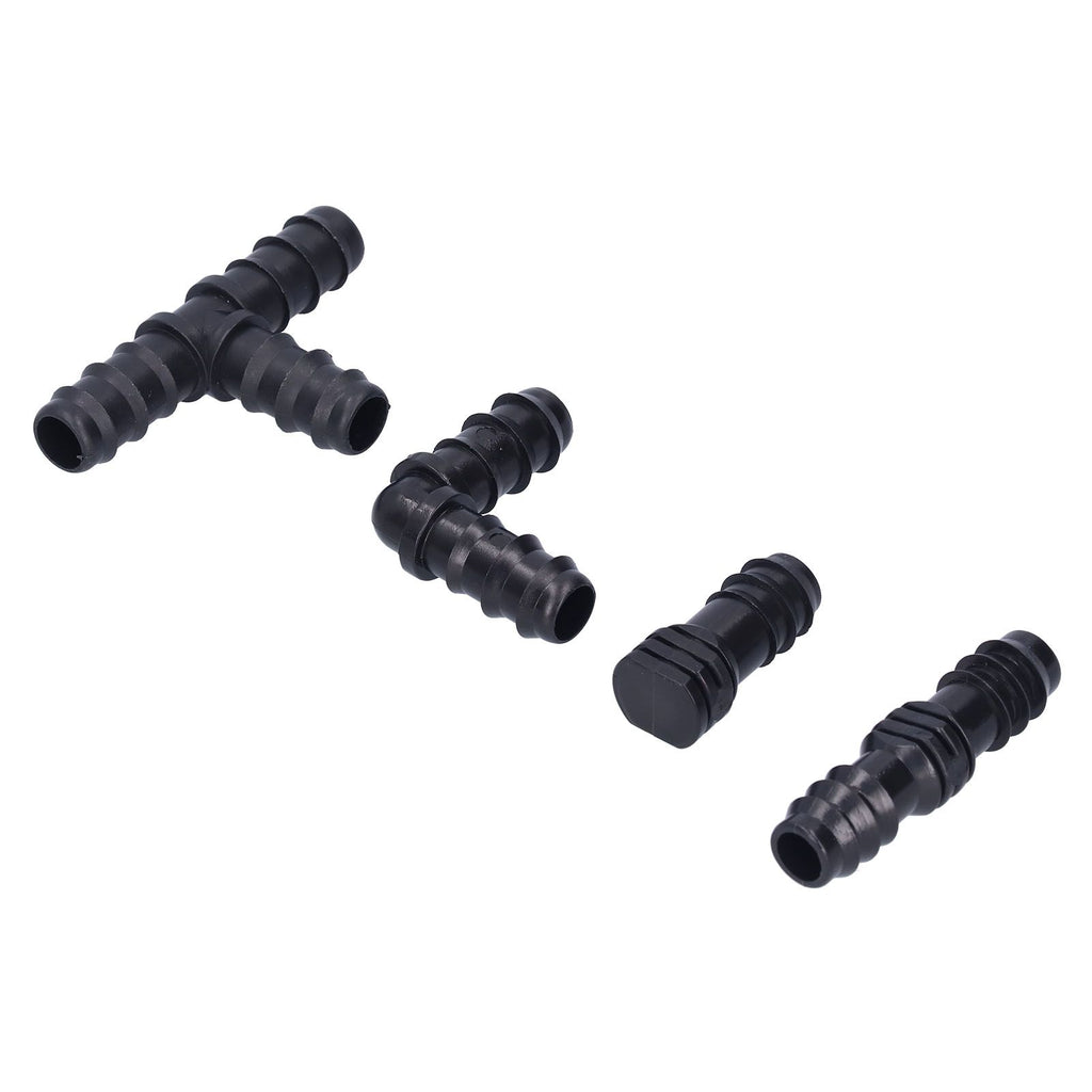32Pcs/Set Drip Irrigation Tees Connectors Kit 1/2 Tubing Set Garden Greenhouse Sprinkler System