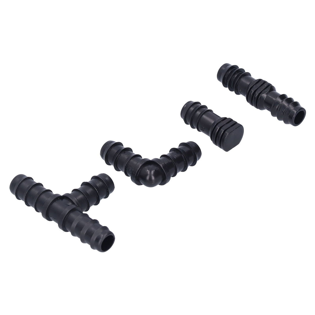 32Pcs/Set Drip Irrigation Tees Connectors Kit 1/2 Tubing Set Garden Greenhouse Sprinkler System
