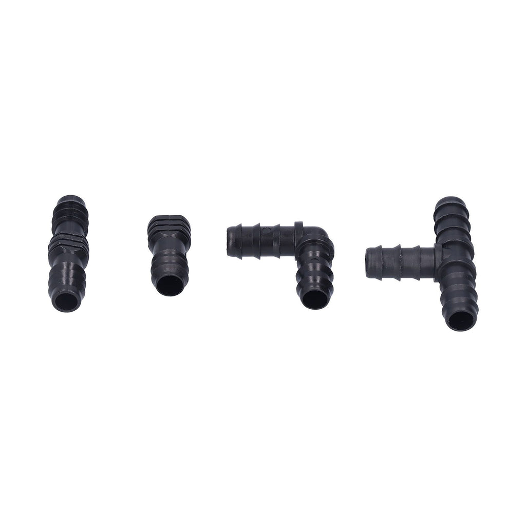 32Pcs/Set Drip Irrigation Tees Connectors Kit 1/2 Tubing Set Garden Greenhouse Sprinkler System