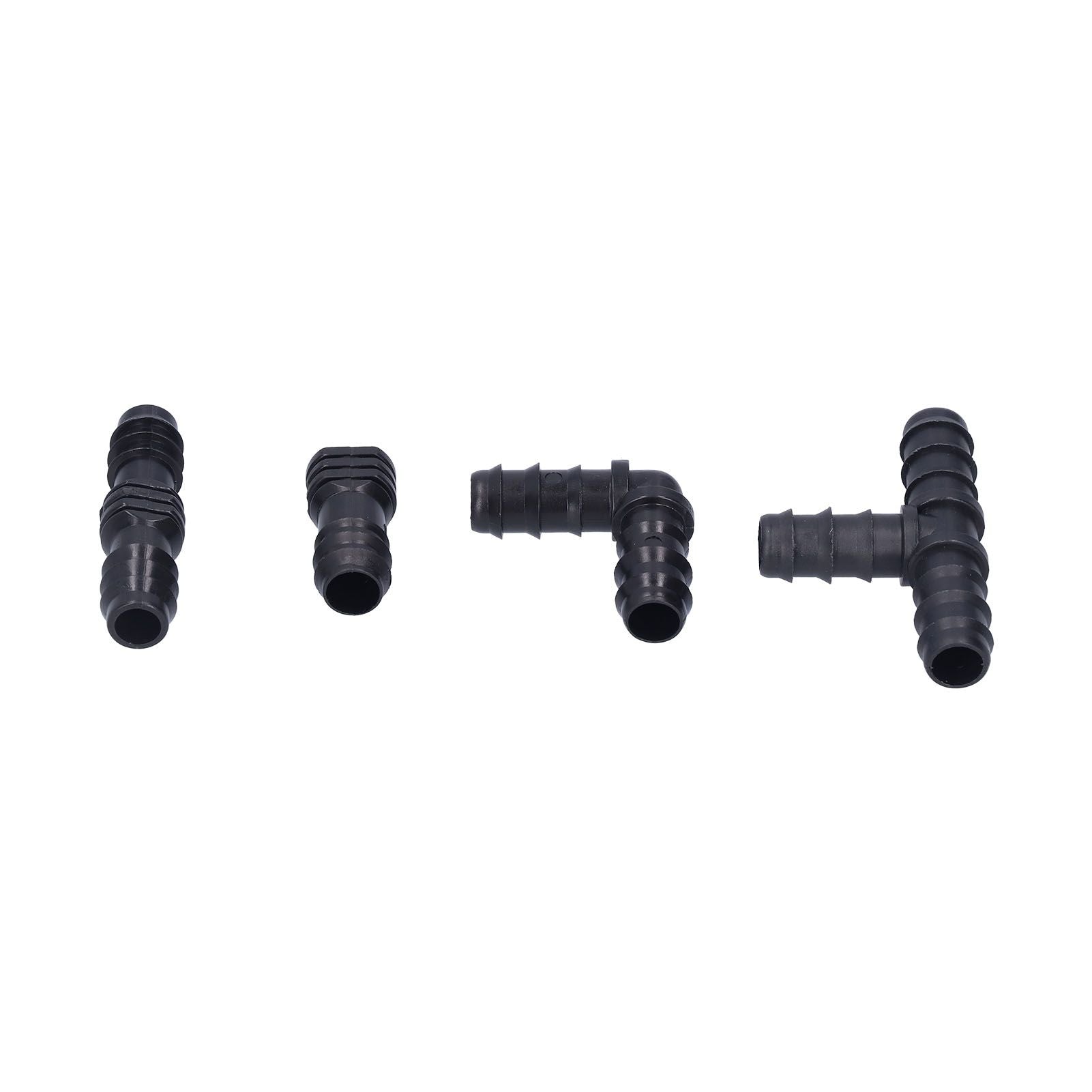 32Pcs/Set Drip Irrigation Tees Connectors Kit 1/2 Tubing Set Garden Greenhouse Sprinkler System