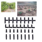 32Pcs/Set Drip Irrigation Tees Connectors Kit 1/2 Tubing Set Garden Greenhouse Sprinkler System