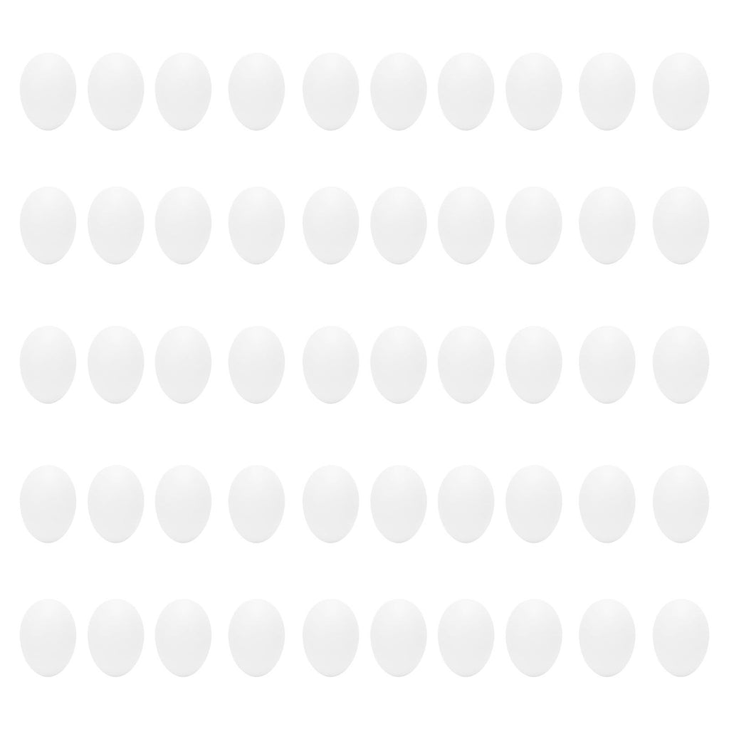 50pcs Plastic Fake Pigeon Egg Solid Fake Egg Simulation Hatching Breeding Supplies for Birds