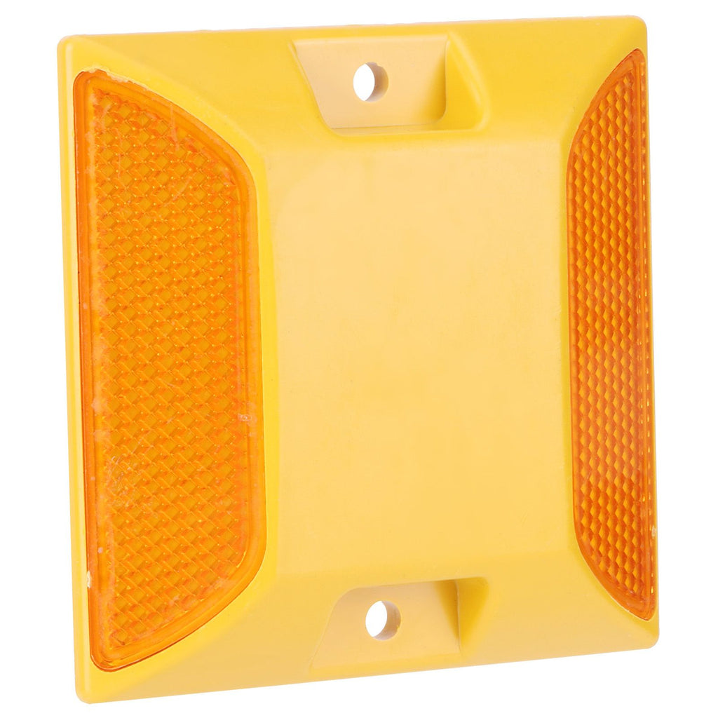 6PCS Double Yellow Plastic Road Reflectors Street Pavement Driveway Stud Markers