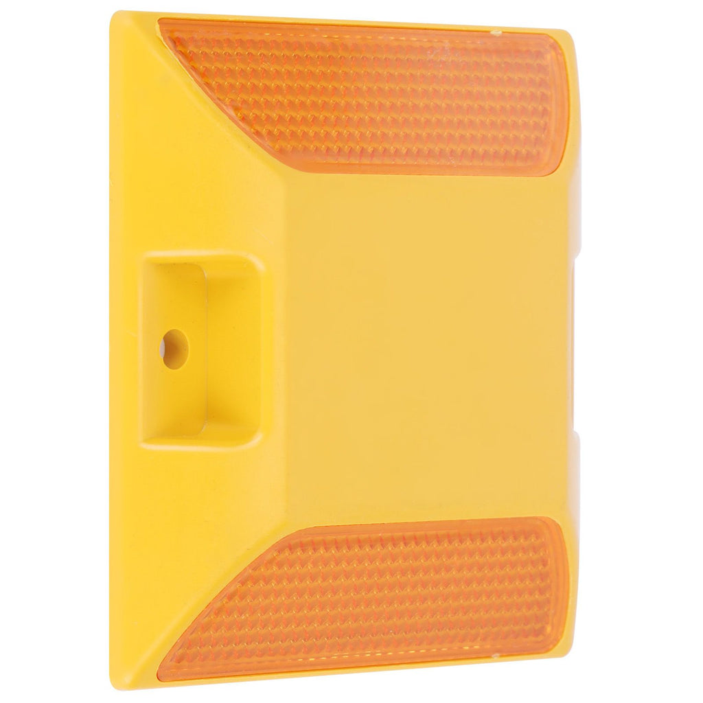 6PCS Double Yellow Plastic Road Reflectors Street Pavement Driveway Stud Markers