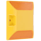 6PCS Double Yellow Plastic Road Reflectors Street Pavement Driveway Stud Markers