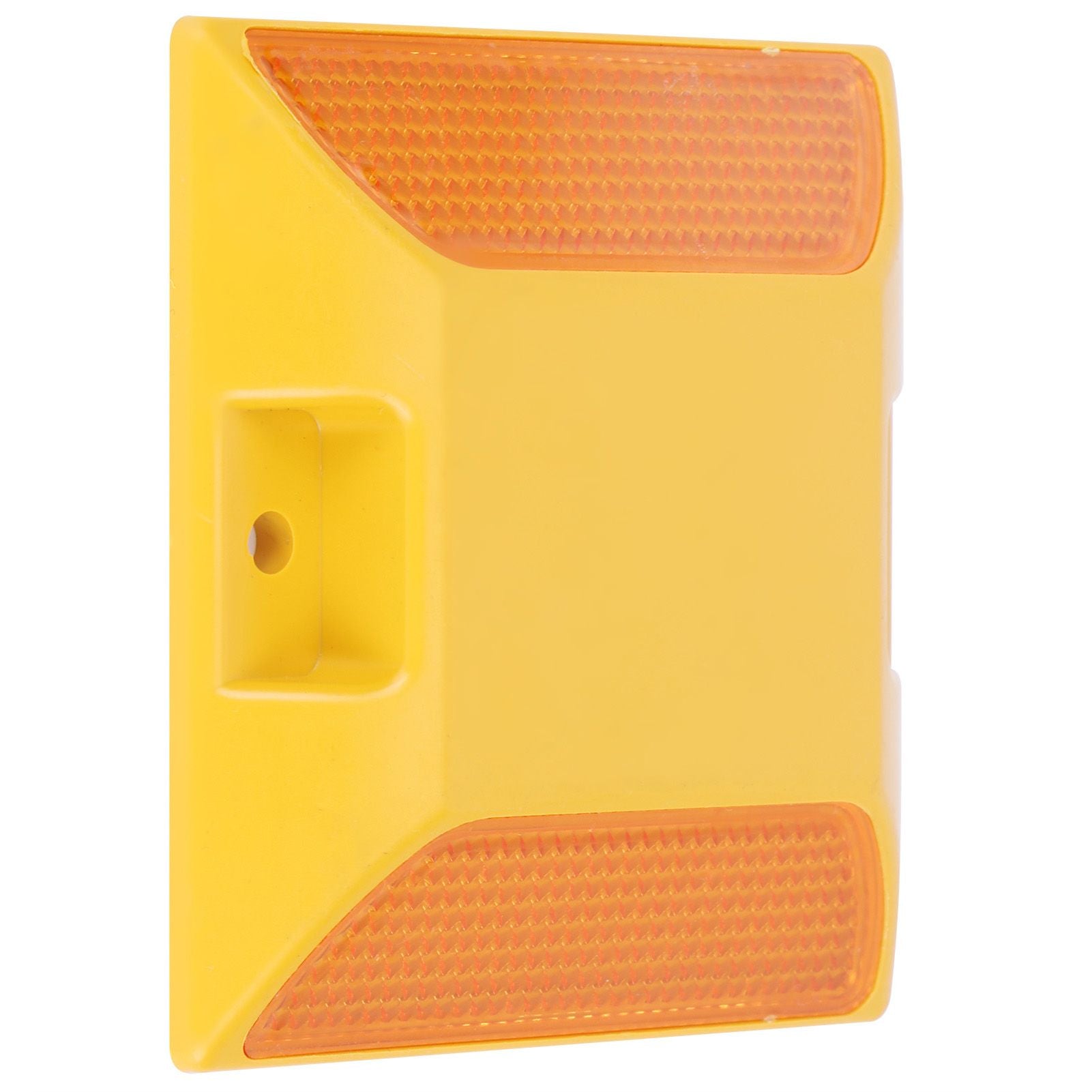 6PCS Double Yellow Plastic Road Reflectors Street Pavement Driveway Stud Markers